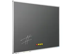 Krijtbord 120x150 cm Softline alu profiel 8mm grijs emaille