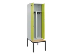 PBM-locker met bank,HxBxD 2120x600x815mm,2vak,vak B 300mm