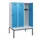 locker met bank,HxBxD 1950x1200x815mm,3vak,vak B 400mm,draaigrendel