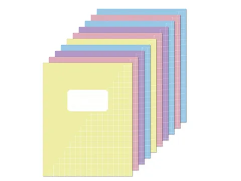Schrift Kangaro A5 ruit 10mm 80pagina's 60gram 10stuks pastel assorti