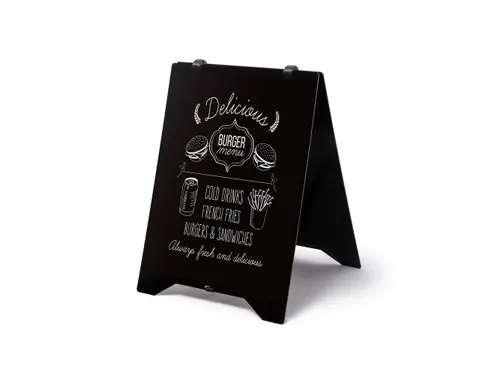 Stoepbord Grab & Grip Krijtbord BOND panelen A2 Zwart Dubbelzijdig