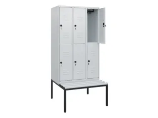 Dubbeldekse dekenkist,HxBxD 1950x900x815mm,3x2vak.,vak B 300mm - 2