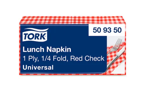 Tork 509350 Lunchservet Red Check 32,8x32,5cm