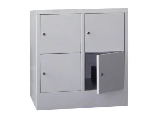 Vakkenkast HxBxD 855x830x500mm 4 Vakken 400mm Cilinderslot Ral7035 - 1