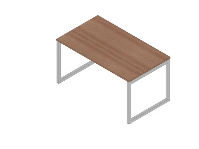 bureau,HxBxD 730x1400x800mm,blad canaletto-hout,sledeframe aluminium