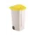 Verrijdbare vuilcontainer 100 liter HxLxB 850x530x510mm beige/geel
