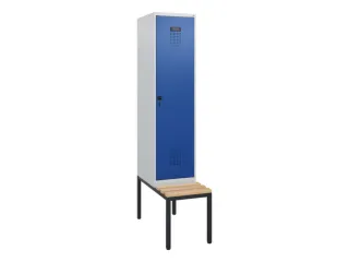 locker met bank,HxBxD 1950x400x815mm,1vak,vak B 400mm,draaigrendel - 1
