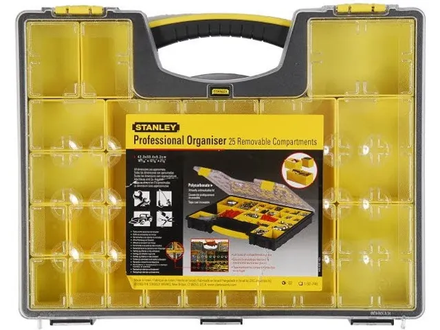 Pro Organizer, 25-Vaks, Geel, Zwart