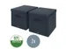 Boîte de rangement Leitz tissu avec couvercle 330x325x380mm gris 2pcs