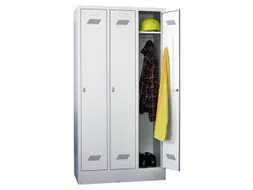 locker,HxBxD 1850x900x500mm,3vak,vak B 300mm,RAL7035,front RAL7035