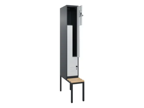 Z-garderobekast,HxBxD 2120x300x815mm,2vak,vak B 300mm,draaigrendel