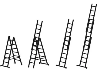 multifunctionele reformladder,3x12,Sporten/treden,balk L 3,55-8,6m - 6