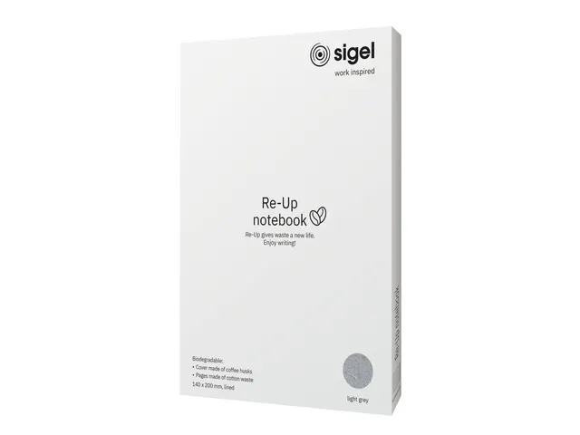 Cahier Re-Up A5 gris clair, couverture souple lignée