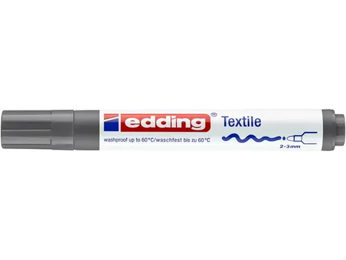 Textielmarker edding 4500 rond 2-3mm grijs