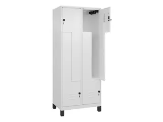 Z-garderobekast,HxBxD 1950x800x500mm,vak B 200/400mm,draaigrendel - 2