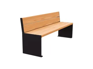 zitbank,B 1800mm,3latten,hout-zitting licht eikenhout,zitting H 450mm - 1