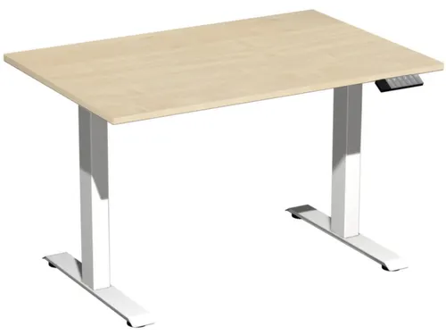 Elektrisch ihv bureau,HxBxD 730-1230x1200x800mm,blad esdoorn