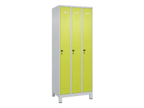 locker,HxBxD 1950x750x500mm,3vak,vak B 250mm,draaigrendel,voeten