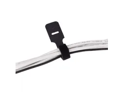 Addit Kabelbinders klittenband 12x250mm Zwart 10 stuks