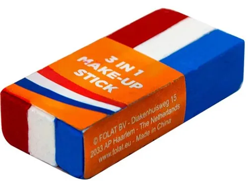 Oranje schminkstick rood-wit-blauw