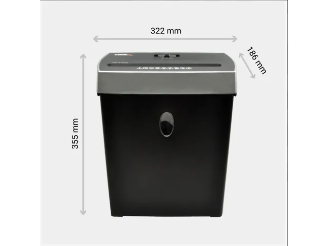 Papiervernietiger 8 Vel 4x38 mm 11 Liter