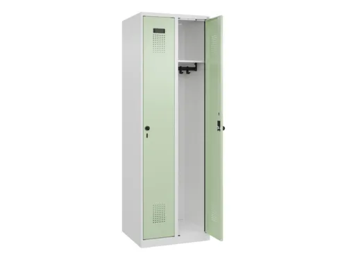 locker,HxBxD 1850x600x500mm,2vak,vak B 300mm,draaigrendel