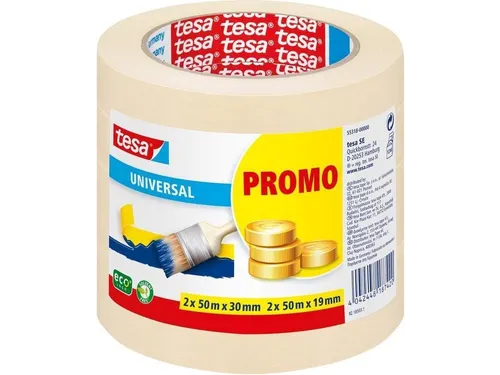 Afplaktape Tesa 55318 basic promo 2x19mm+2x30mmx50m