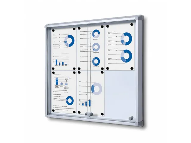 Vitrinekast Mededelingenbord Fire-proof schuifdeuren 6xA4