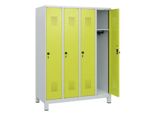 schoollocker,HxBxD 1630x1200x500mm,4vak,vak B 300mm,draaigrendel