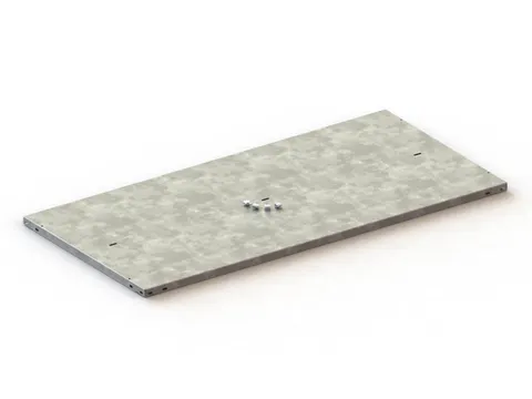 legbord,v. inhaakstelling,BxD 1250x600mm,vakl. 100kg,m. lengtekanaal