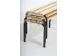 banc,HxLxP 450x2000x450mm,bois,structure acier RAL7035