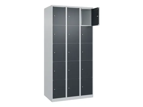 lockerkast,HxBxD 1850x900x500mm,3x5vakken,vak B 300mm,cil.-slot