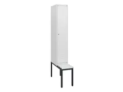 Armoire vestiaire avec banc HxlxP 1950x300x815mm 1compart.