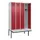 locker met bank,HxBxD 2120x1200x815mm,4vak,vak B 300mm,draaigrendel