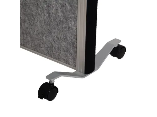 MAULcocoon Scheidingswand 100x180cm Grijs Mobiel Frame Zilver