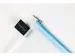 etui A7 PVC-vrij transparant blauw met ritssluiting