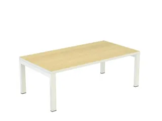 bijzettafel HxBxD 400x1140x600mm rechthoekig beuken 4voeten wit - 1