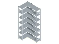 Hoekstelling Hxbxd 3000x1060/1415x435mm Veldlast 900kg 2x7legborden