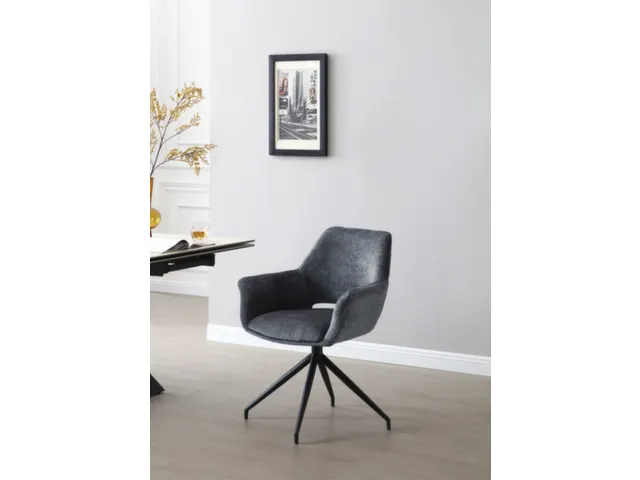 Bezoekersstoel,Stervoetonderstel Ronde Buis Zwart,M. Armleuningen