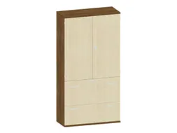 kantoorkast,HxBxD 1920x1000x430mm,decor romp noten,decor front esdoorn