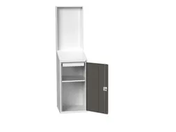 lessenaarkast met achterwand 2000x525x550mm 1 legbord RAL7035+RAL7016