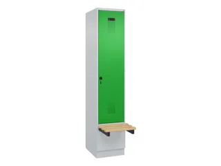 locker met bank,HxBxD 1950x400x815mm,1vak,vak B 400mm,draaigrendel - 2