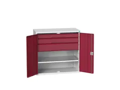 universele kast,HxBxD 1000x1050x550mm,1xStalen bodem,3lade(n)
