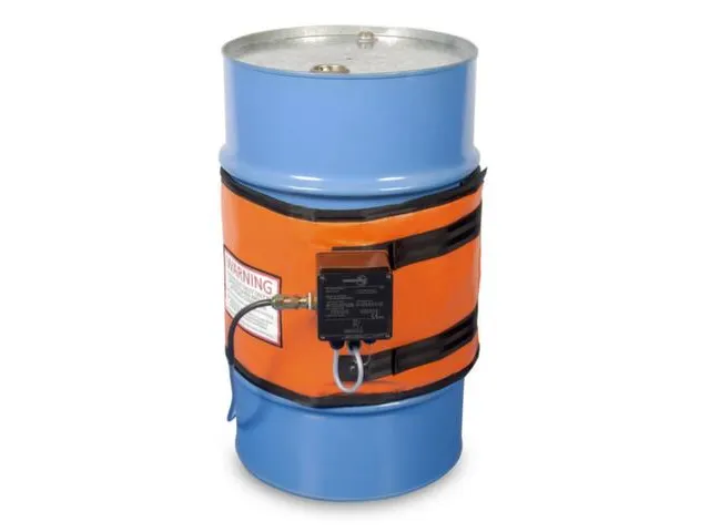 Verwarmingsmantel,V. 120L Vat,Buiten Glasvezel/Silicone,Oranje