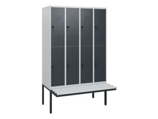 Dubbeldekse dekenkist,HxBxD 1950x1200x815mm,4x2vak.,vak B 300mm - 1