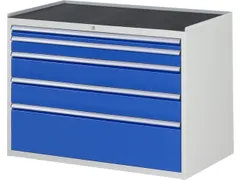 ladekast 825x1145x650mm 5laden cilinderslot RAL7035 RAL5010 metaal