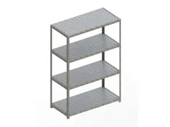 Breedvakstelling 2470x1700x800mm Vaklast 500kg 4 Stalen Legborden