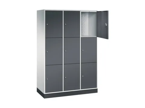 grootvolume-lockersysteem,RAL 7035/RAL 7021,HxBxD 1950x1220x500mm