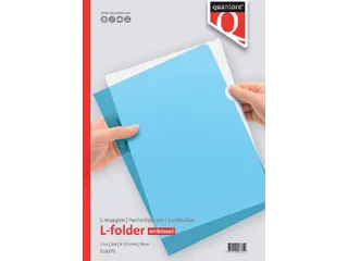 Insteekmap L-model Quantore A4 PP 0.12mm blauw 25 stuks - 1