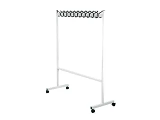 garderoberek,verrijdbaar,HxLxB 1700x550x1400mm,22haak,Staal/kunststof - 2